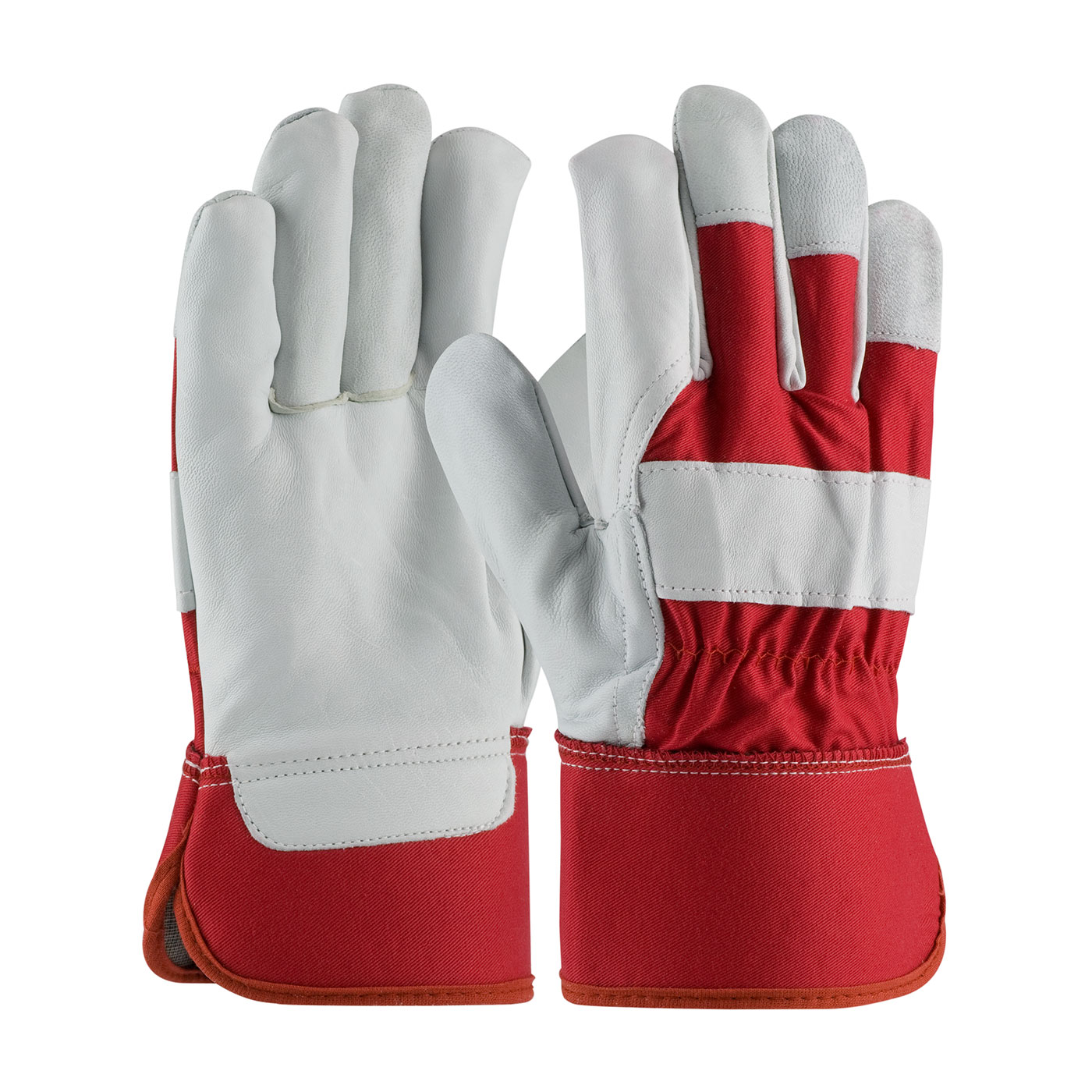 RED LEATHER PALM GLOVES - TTST